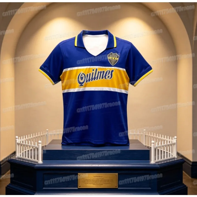 Boca Fans 3D-Druck Retro-Stil Fußballtrikots, beliebt bei den Fans, Ricardel Fußballtrikots mit kurzen Ärmeln, Familien-Oberteile mit kurzen Ärmeln – Detail 4