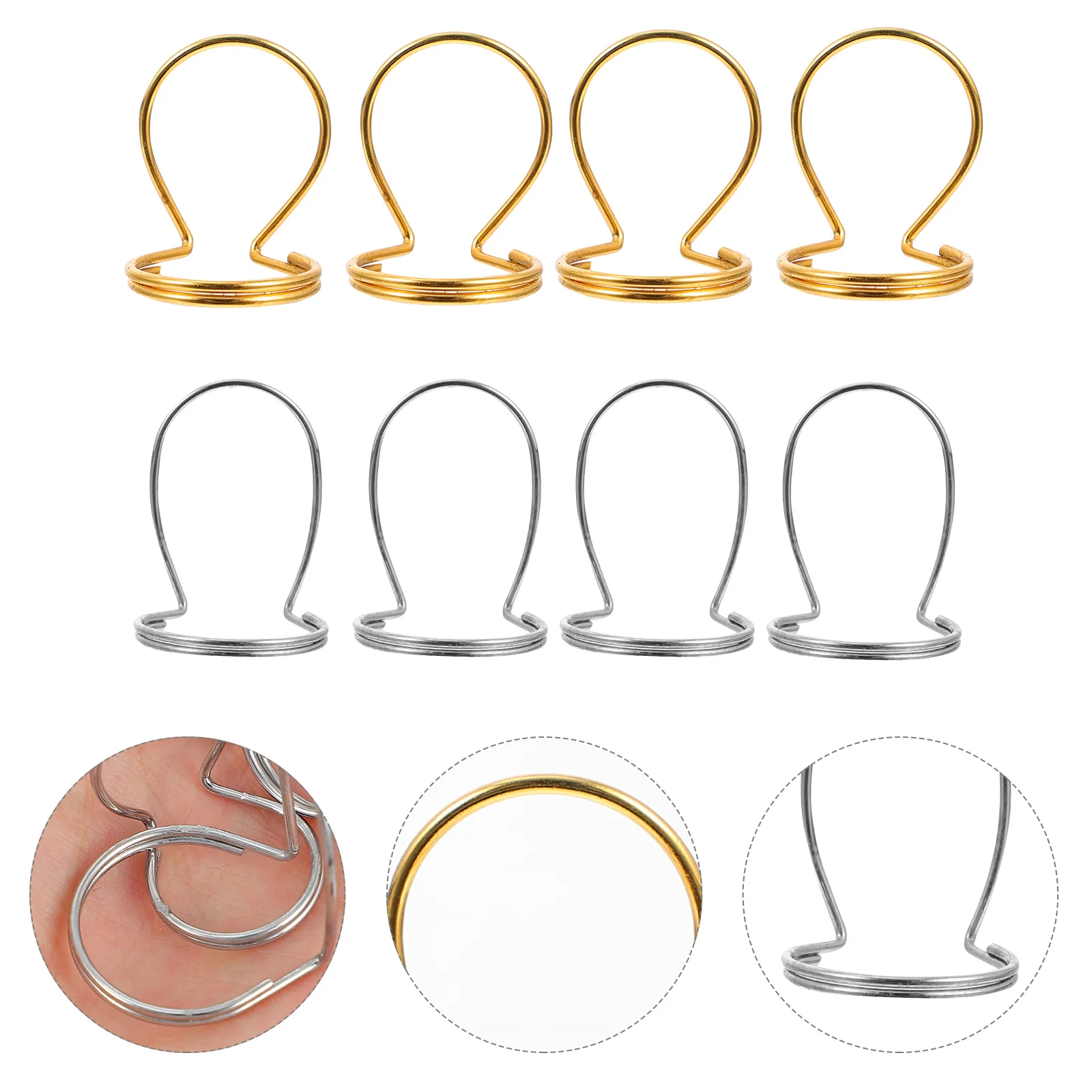 

8 Pcs Guitar Thumb Pick Accessories Finger Picks for Acoustic Pluck Silver Metal