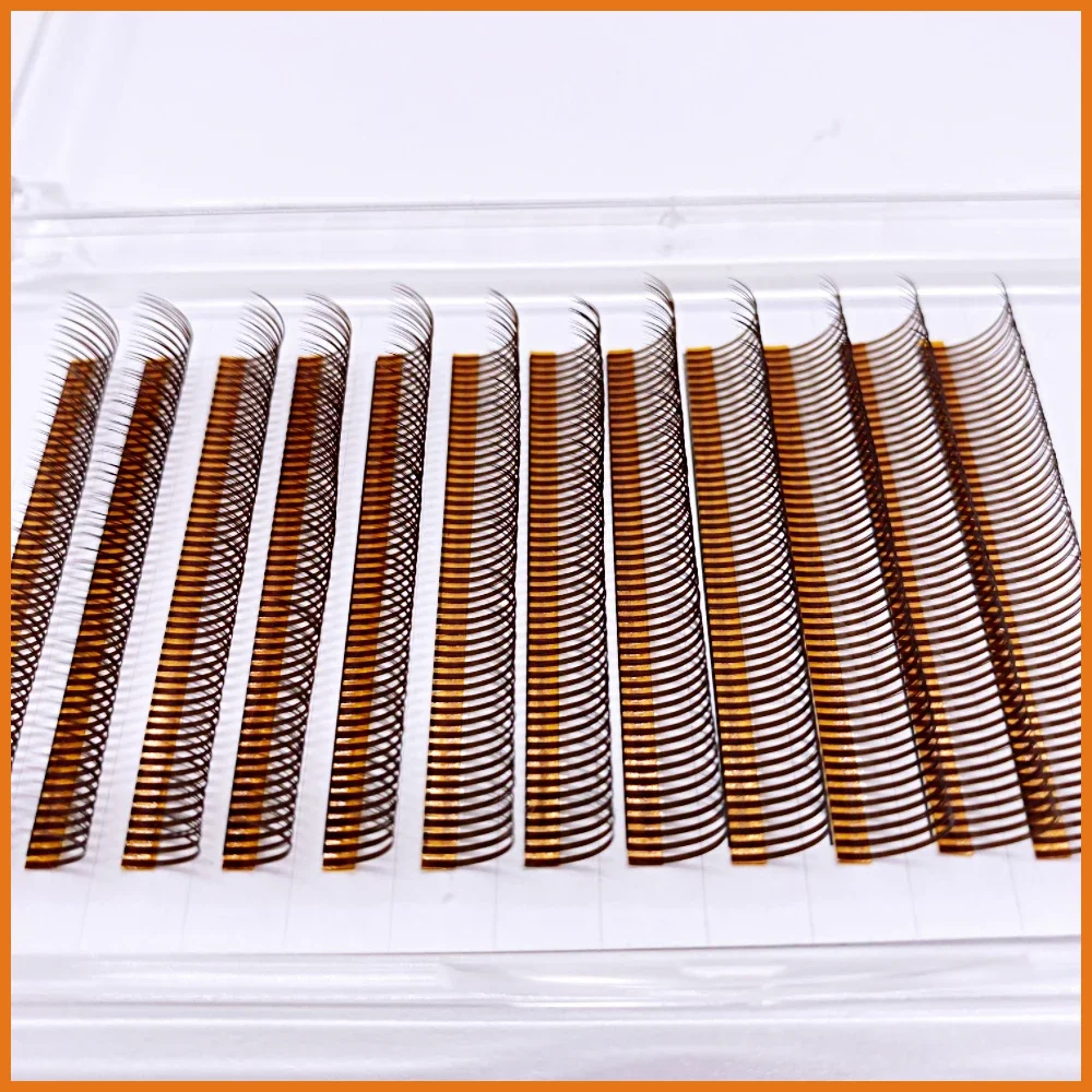 5D Individual lashes Caramel color Mink Soft False Eyelashes Easy Fan Fairy Little Devil Eyelashes Russian Volume Premade Fans