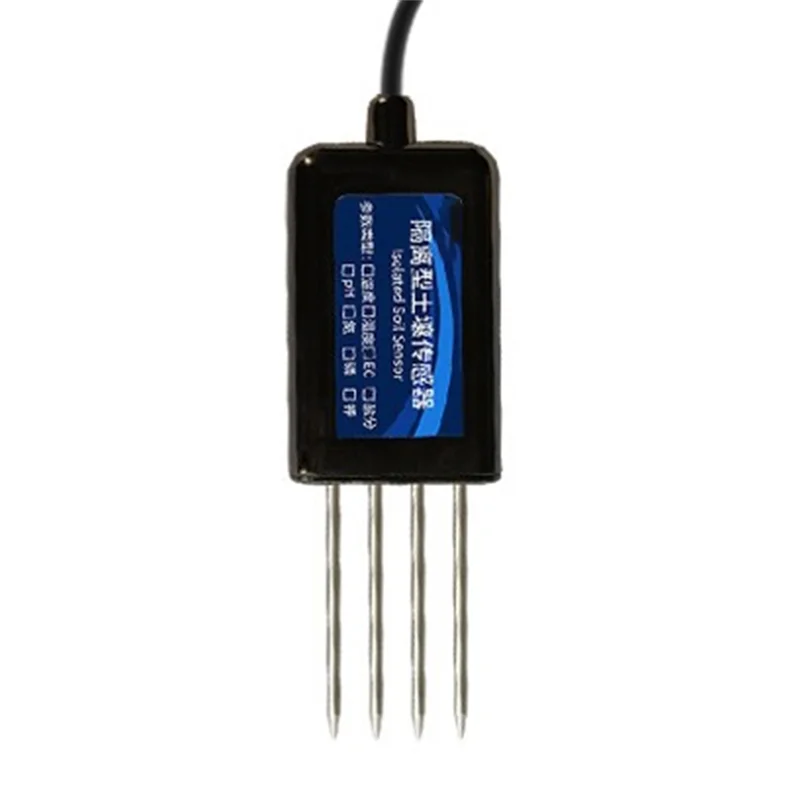 

PORK-8-In-1 Isolated Soil Sensor Temperature Humidity Nitrogen Phosphorus Potassium PH Value Salt RS485 Detector