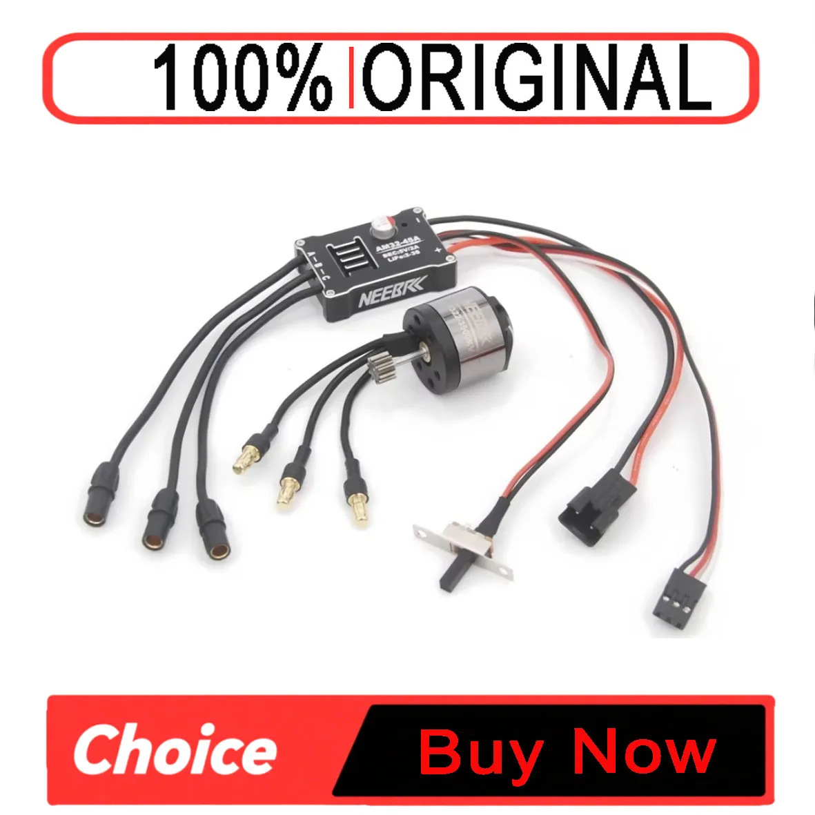 NEEBRC 45A Brushless ESC 2322 3500KV Outer Rotor Motor Combo for MN99S MN168 MN82 MN78 1/12 RC Crawler