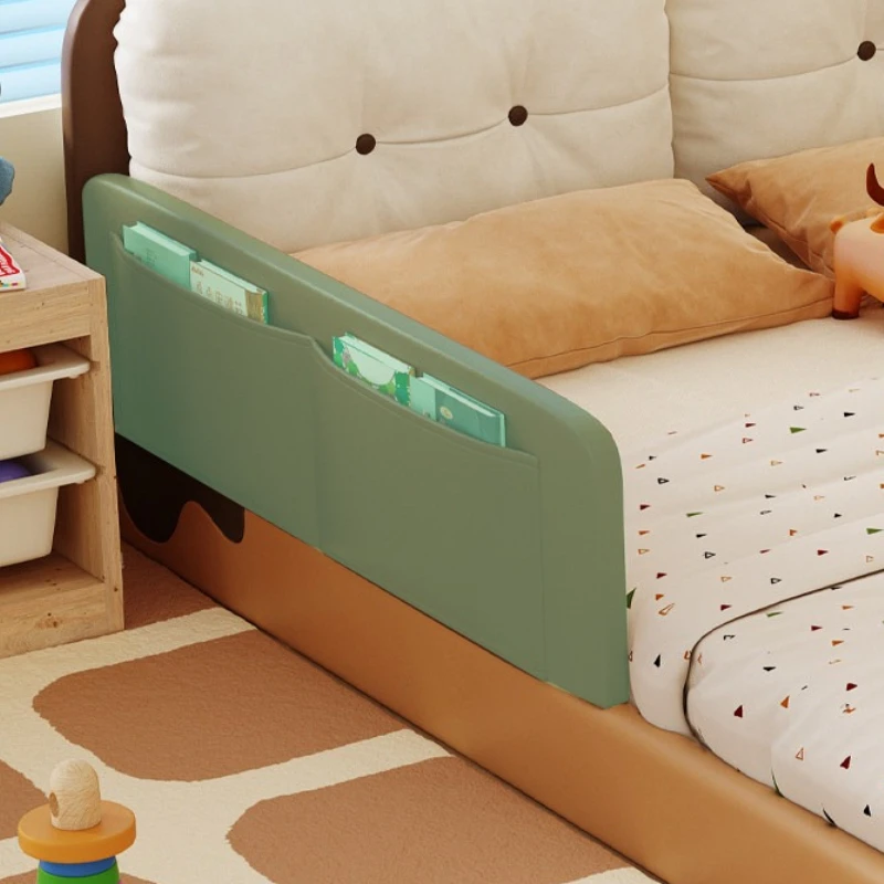 children's single bed Solid wood with guardrail with storage 150x200 Bed Boys girls cute style cama solteiro bedroom furniture