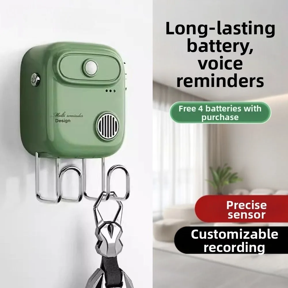 Prevent Forgetting Keys Smart Voice Reminde Infrared Sensor With Hook Intelligent Recording Reminder Automatic Sensing