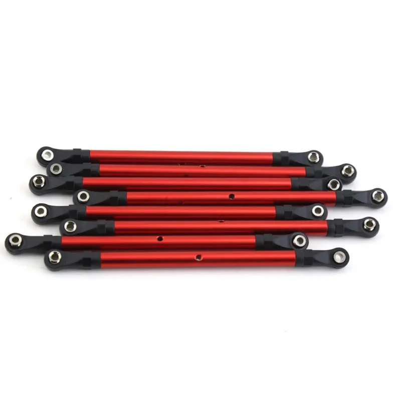 8 PCS Aluminum Alloy RC Link Rod Linkage Set 313MM Wheelbase for 1/10 AXIAL SCX10 90046 TRX4 RC Crawler Car Accessories Truck