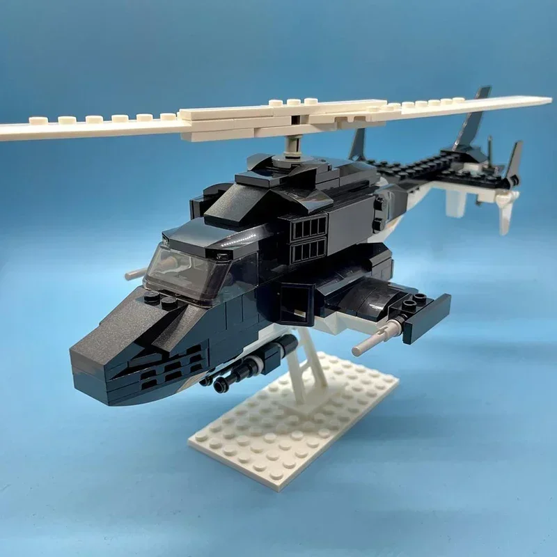 Moc Bouwstenen Militair Model Special Ops Helikopter Air Wolf Technologie Modulaire Blokken Geschenken Kerst Speelgoed DIY Montage