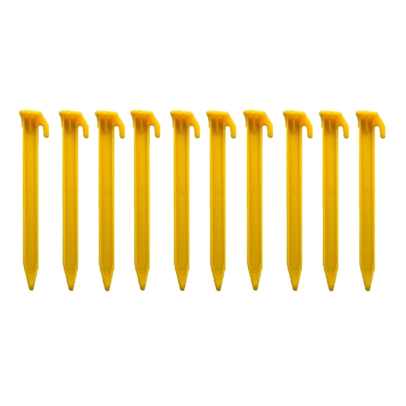 10Pcs Canopies Stake Plastic Tent Peg Anchors Yard Lawn Peg Outdoor Campings Stake for Fixings Tent Tarps Awnings