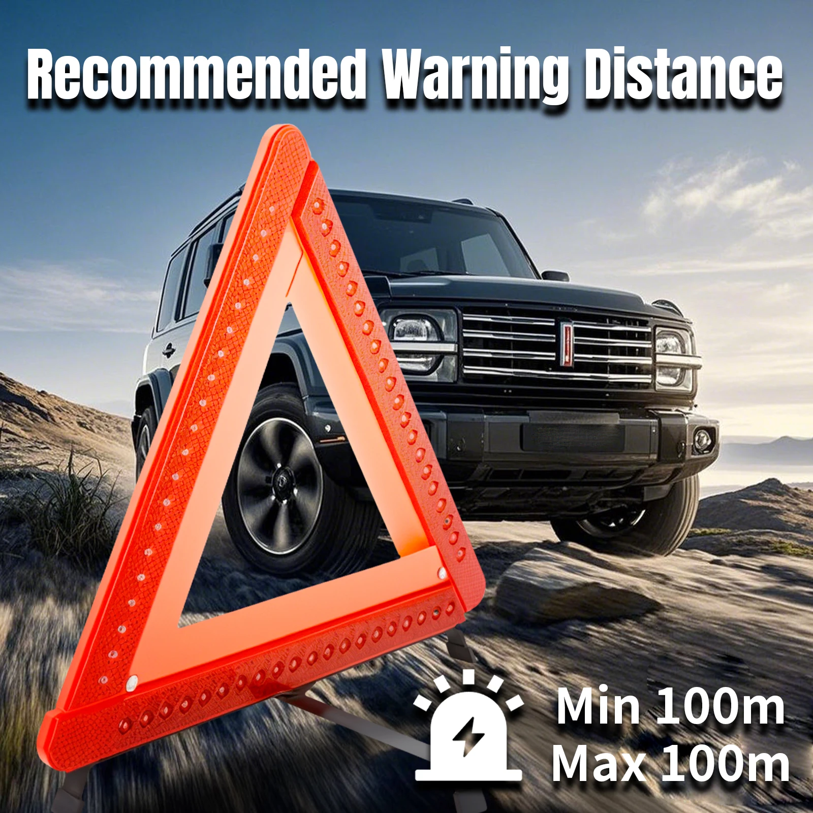 

1 шт. универсальный автомобильный светодиодный красный предупреждающий треугольник светоотражающие светодиодные ленты светоотражающая лента автомобильные отражатели аварийный знак Sop