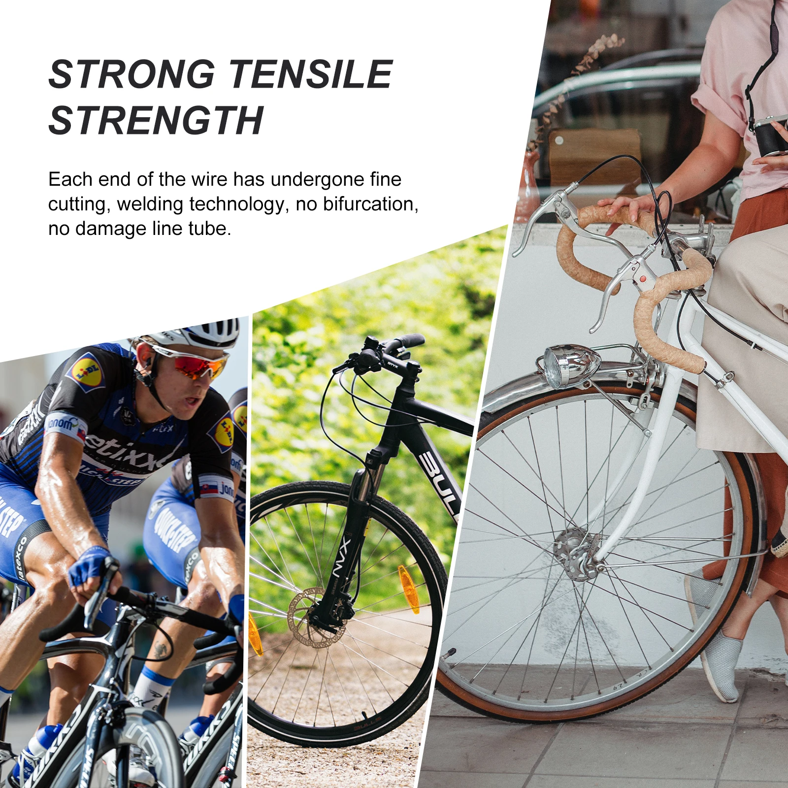 

2pcs Durable Bike Shifting Cables High- Wear-Resistant Dry Surface Mountain Road Bike Accessories Cycling Supplies