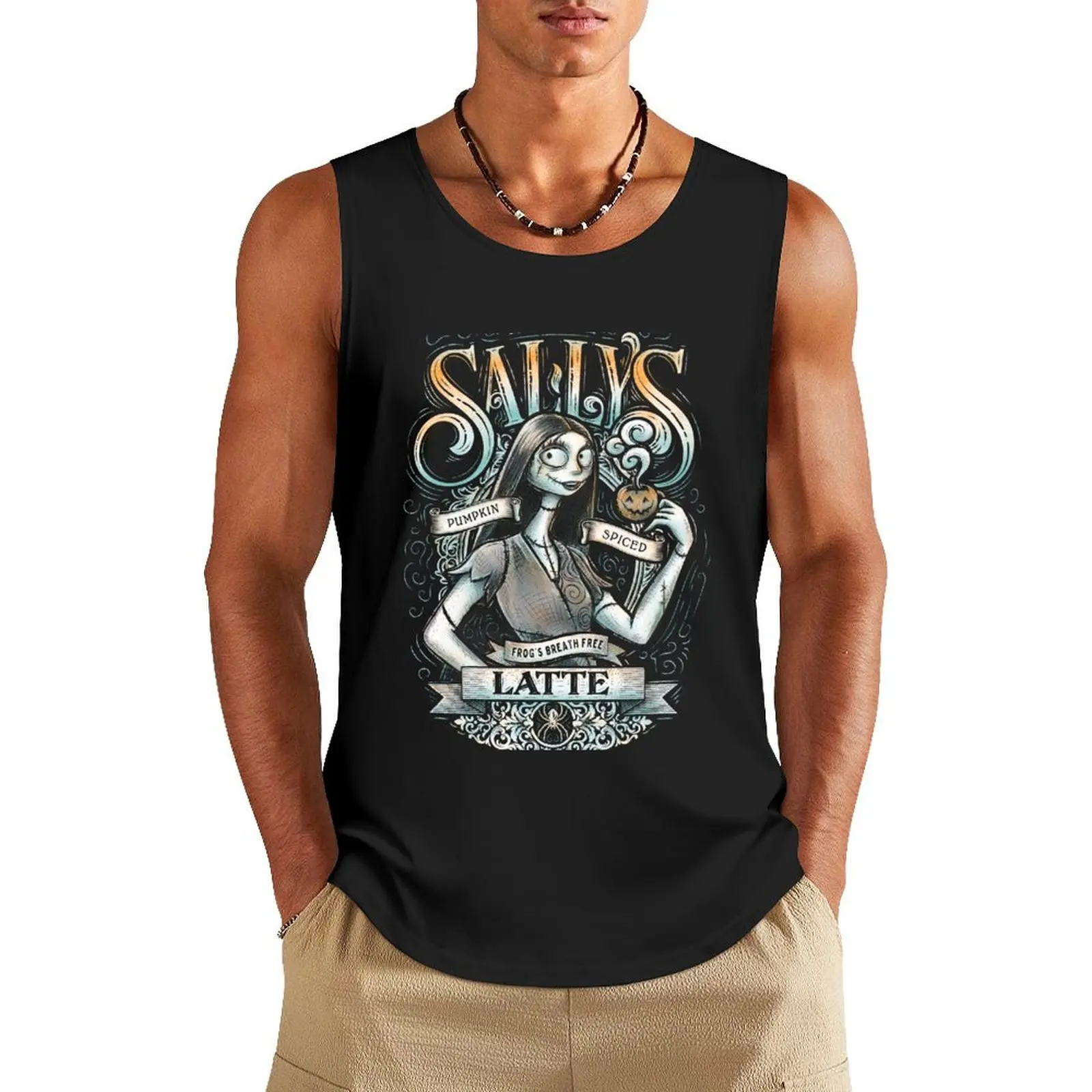 

Sallys Pumpkin Spiced Latte Tank Top clothes for men summer clothes for men T-shirt Men's gym