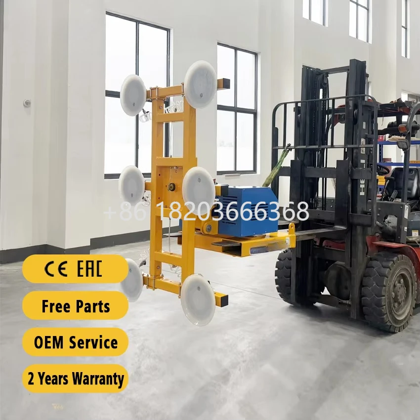 

Customized CE 500-600Kg Electric Suction and Release Manual Side Turning Forklift Type Vacuum Lifter for Size Glass/ Metal Sheet