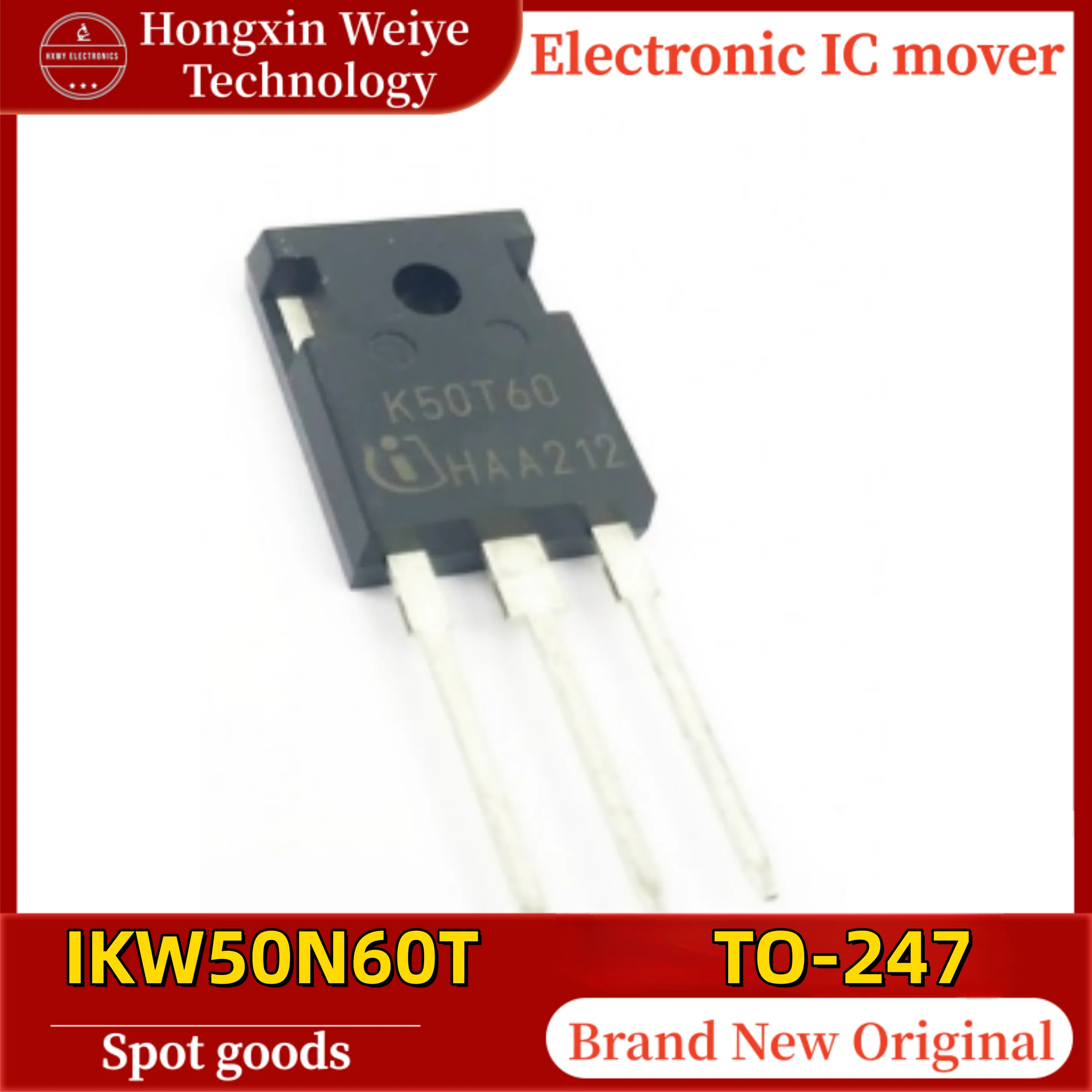 

(10/50 pieces) IKW50N60T with Silkscreen Mark K50T60 TO-247 600V 80A IGBT Transistor/Module IC 100% Original In Stock Fast Shipp