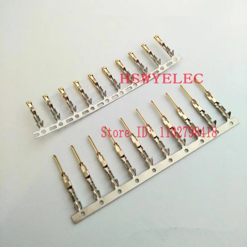 100pcs For Half Gold Plated Dupont Connector Need Tinniness Copper 2.54 mm Metal Terminal Femal Or Male Pin