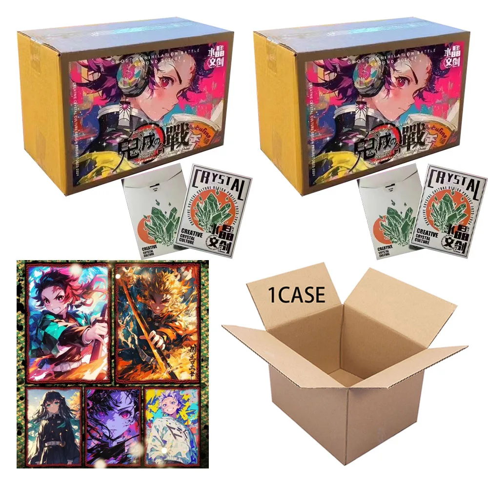 New Demon Slayer Case Collection Cards Kamado Nezuko Rengoku Kyoujurou Figure full set Game collection card toy birthday gift