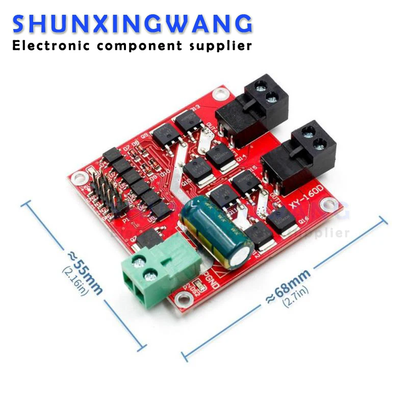 12V 24V 7A 160W Dual DC Motor Driver Module H-bridge L298 logic Control Signal Optocoupler PWM Drive Reversing Braking