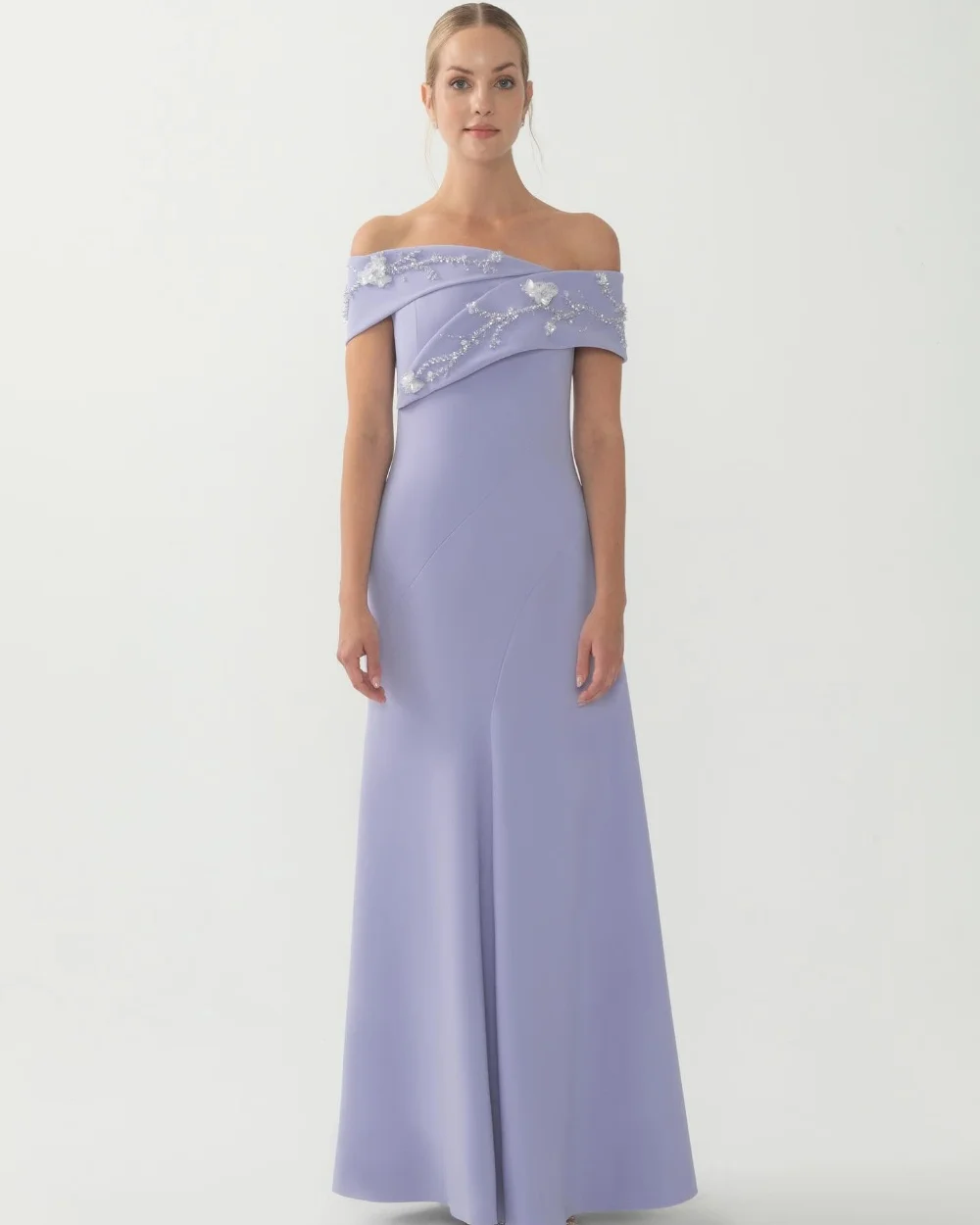 

Customized Matching Intricate Jersey Flower Beading Sequined A-line Off-the-shoulder Long Dresses Bespoke Occasion Dresses Sexy