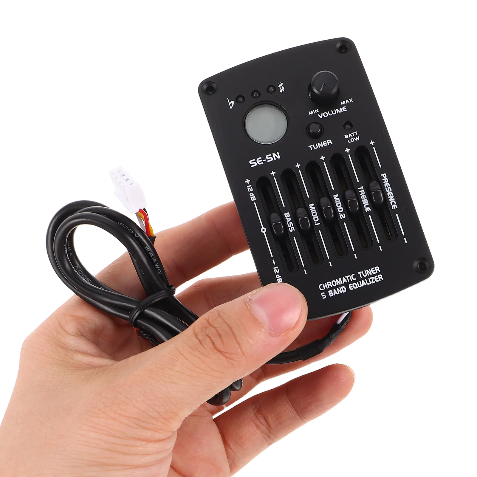 

Electric Box Folk Guitar Preamp Piezo Pickup Tuner Acoustic Equalizer for Guitars Turner Repair