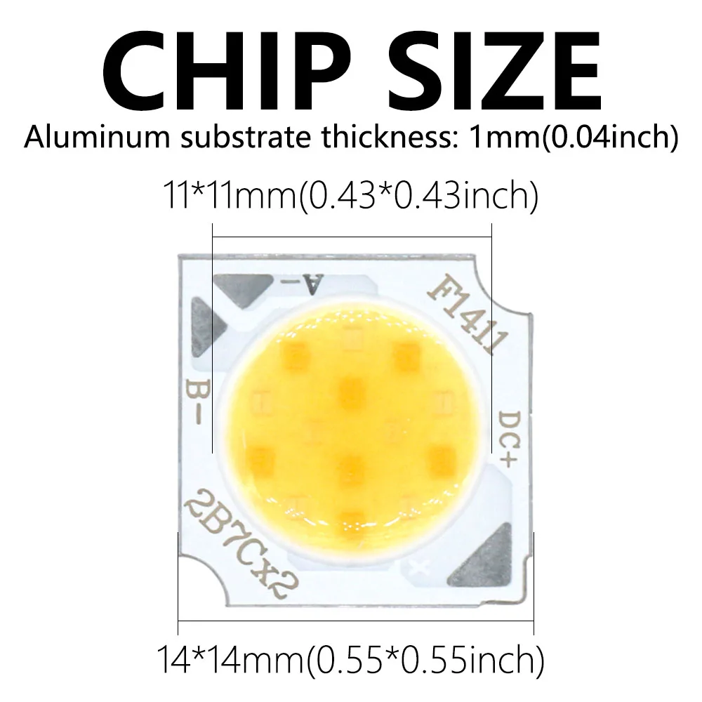 Two-Color COB LED Chip Lamp Beads Ra90 1919 1414 LED Chip 7W 12W 18W 24W 300mA Light Source For Downlight Lighting Accessories