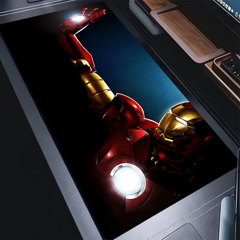 Anime Mouse Pad HD Print Iron Man Mousepad Computer Gaming Gamer Cabinet Keyboard Pad Office Laptop Accessories Rubber Desk Mat