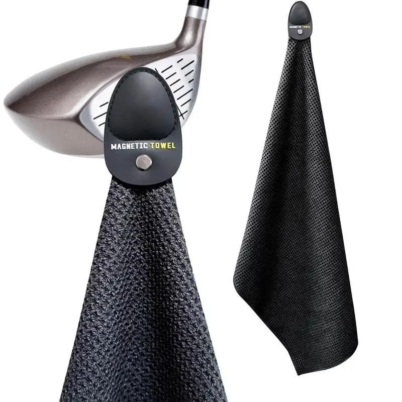 Microfiber Magnetic Golf Towel High Water Absorption Cleaning Towels Quick-Drying Wiping Cloth For Golf Cleans Club Equipment