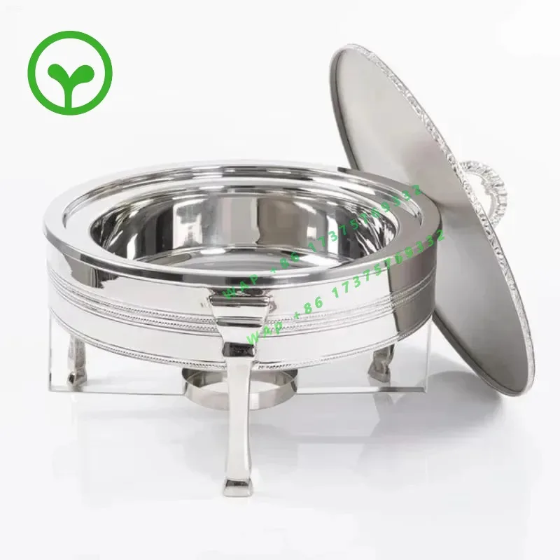 Popular design hot serving, silver shiny, with knob casserole and wedding plate