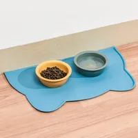 Cats and Dog Bowl Mats Cats Waterproof and Leak-proof Pad Pet Placemat Anti-slip Easy to Clean Food Grade Silicone Anti-dirty