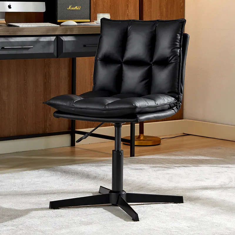 Comfortable Office Computer Chair Adjustable Swivel Desk Seat Bedroom Dressing Vanity Stool Support Backrest Furniture for Study