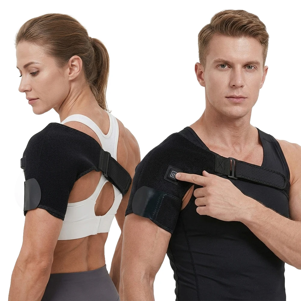 

Electric Heated Shoulder Wrap for Men and Women, USB Powered Heating Shoulder Brace with 3 Heat Levels Fit for Pressure Relief