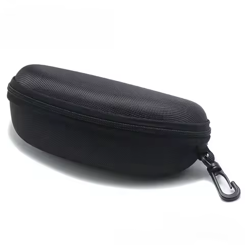 Portable Zipper Carabiner Sunglasses Protector Box Hard Eye Glasses Case Travel Pack Glasses Case Eyewear Accessories With Hook