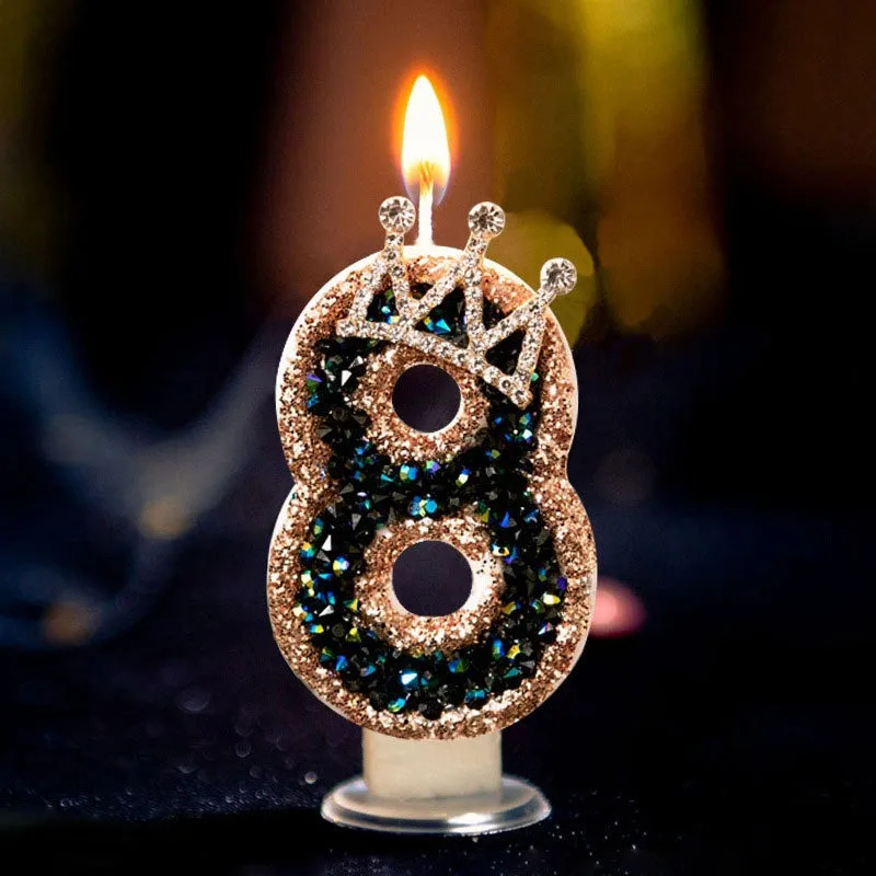 1 قطعة رقم عيد الميلاد 0-9 شموع رقم التاج الشموع لكعك عيد الميلاد شمعة كبيرة لحفلات الزفاف استحمام الطفل الديكور