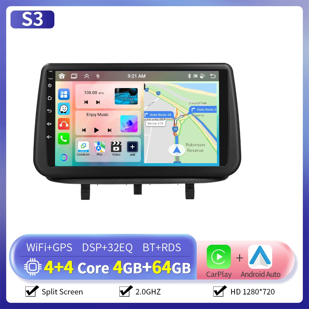 Camecho 6 + 128G 8core Autoradio GPS Stereo Voor Opel MERIVA 2010-2014 Multimedia Speler Draadloze Carplay Android Auto Wifi 4G Netto