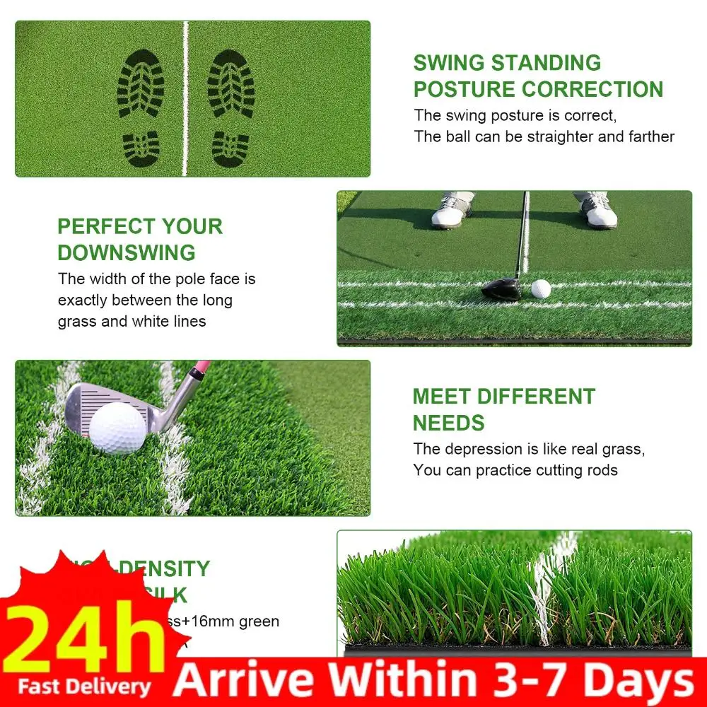 

Тренажерный коврик для гольфа: для отработки ударов, с искусственной травой 11 мм и 40 мм, 1.2x1.5 м, для начинающих и опытных игроков