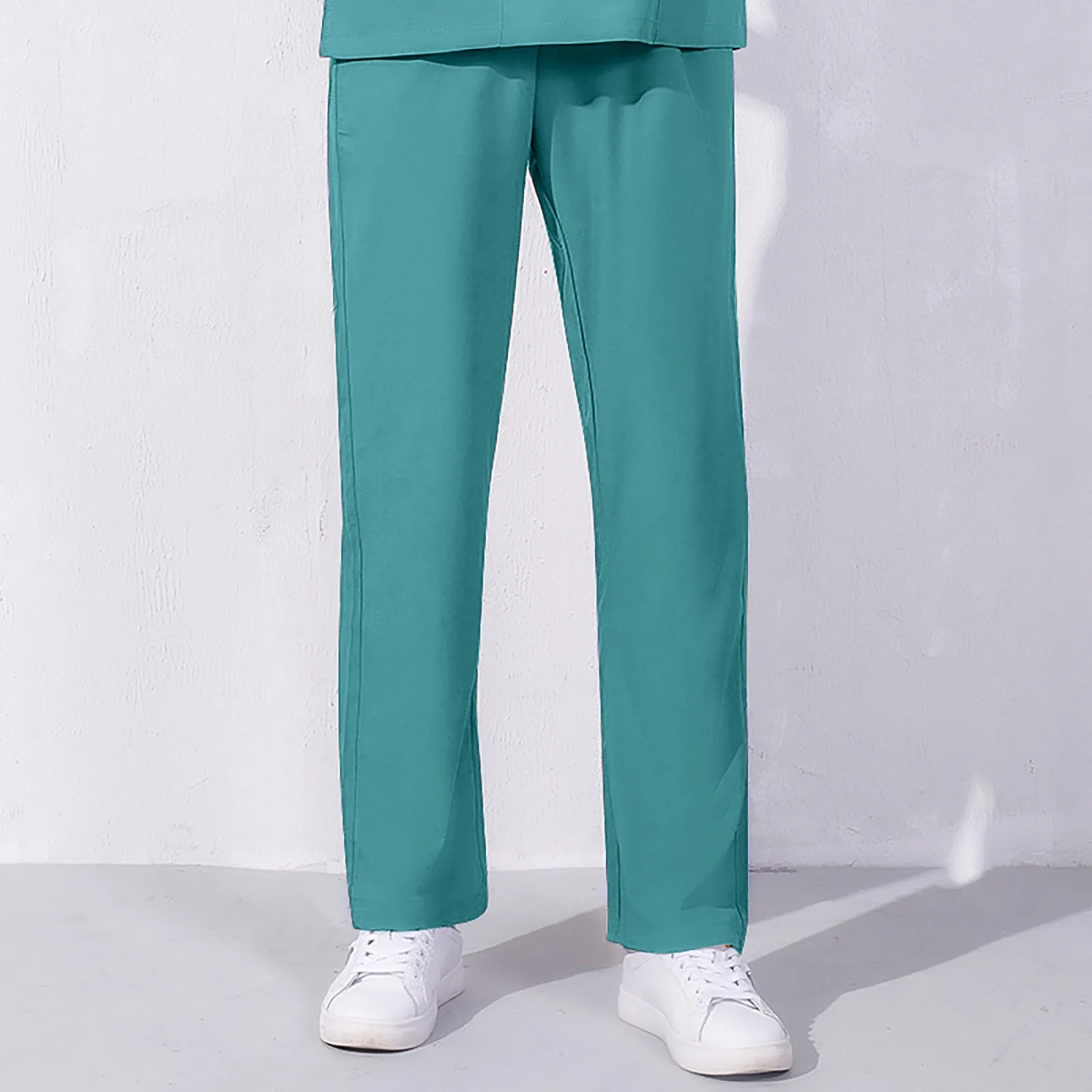 Medical Uniform Bottoms Womens Men Trousers Nurse Scrubs Pants Surgical Straight Wide Leg Leggings Healthcare Dentist Bottoms