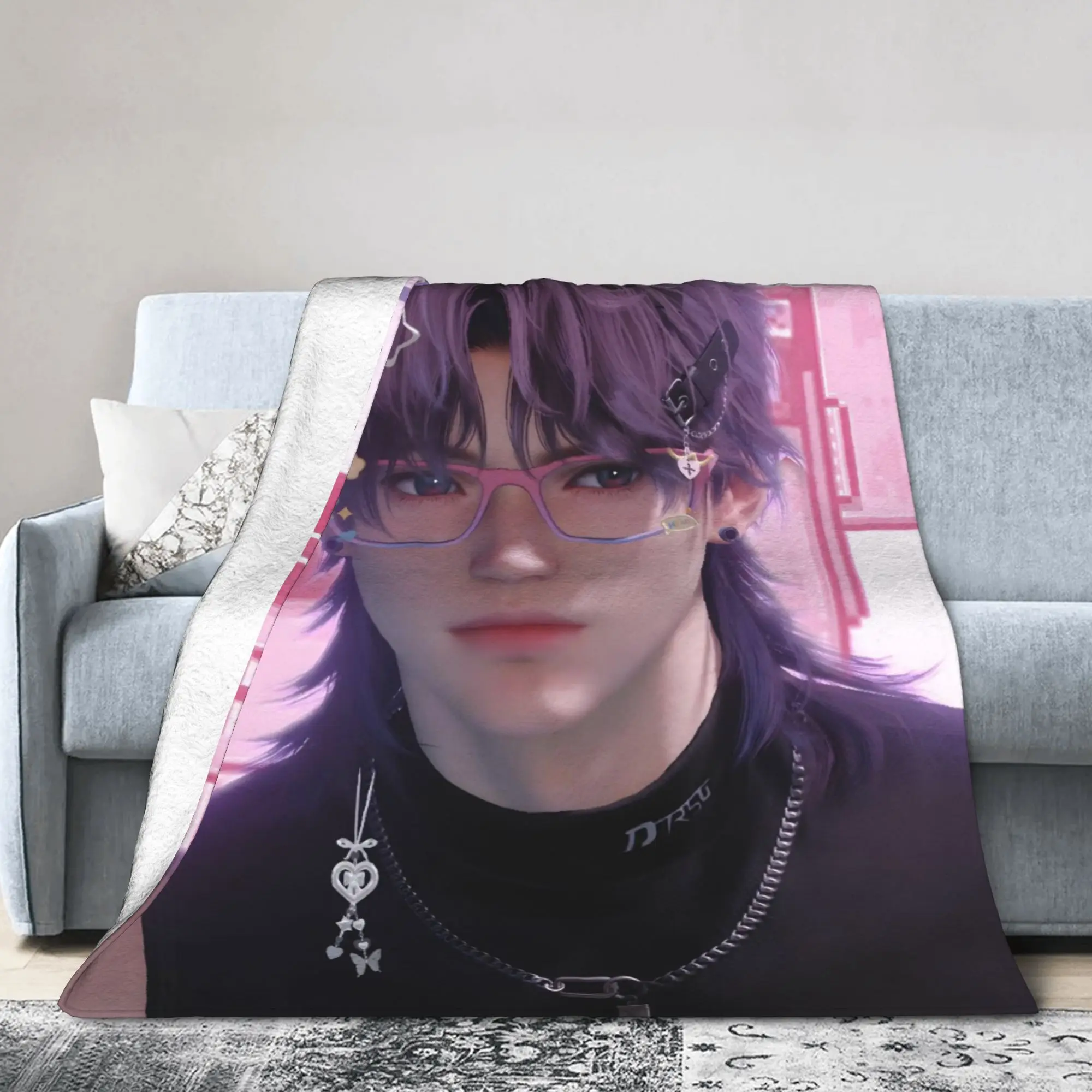 الحب والمساحة العميقة رافاييل البطانيات المرجان الصوف أفخم الديكور تنفس فائقة النعومة رمي البطانيات للمنزل سيارة لحاف