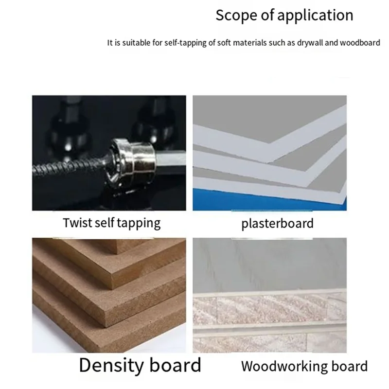 ABKL-10Pcs Magnetic Drywall Screw Setter Bits For Plasterboard Hex Shank Positioning Bit Easy Installation Drill Accessory