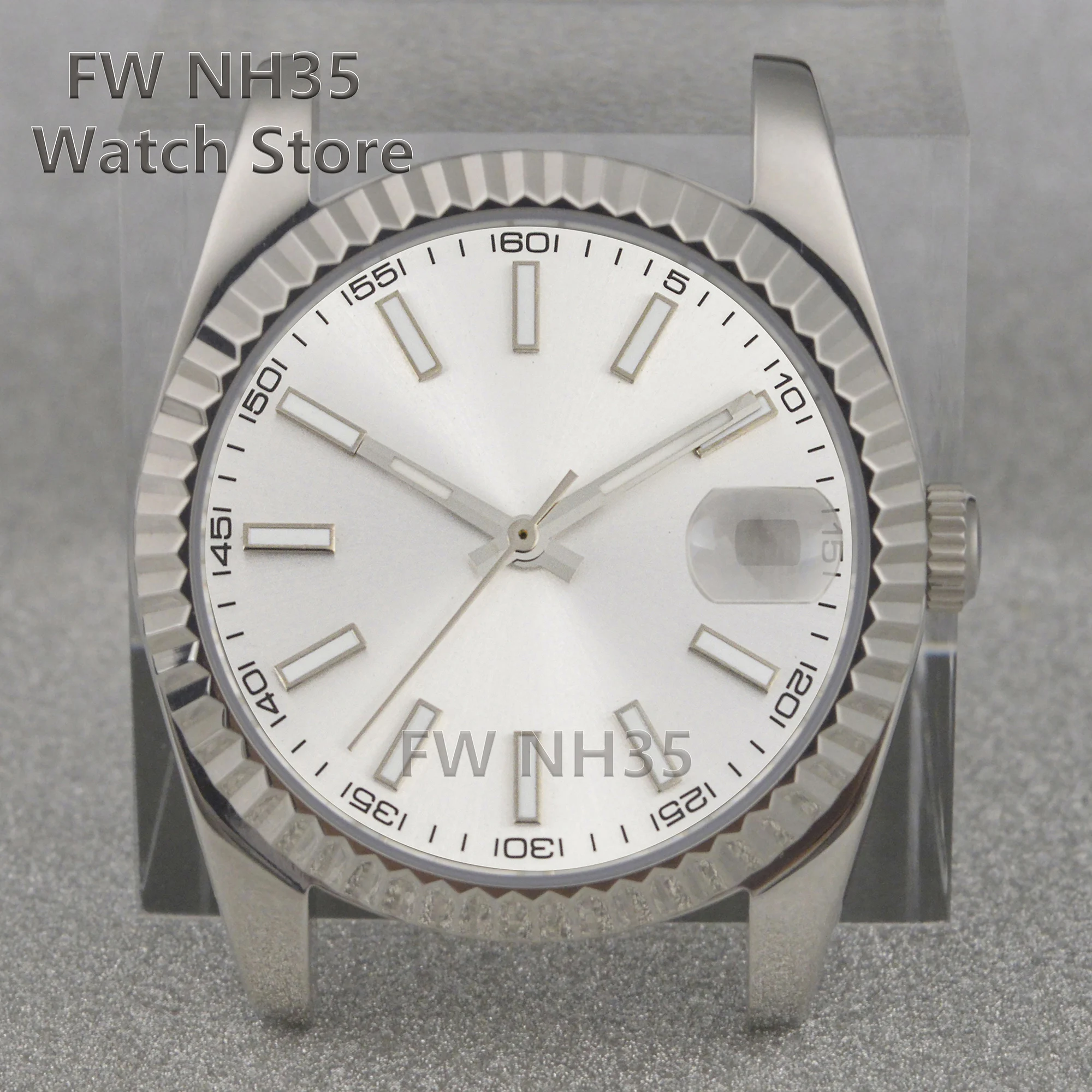 

NH35 Watch Case Luminous Dial Hands Sapphire Glass 36/39mm Case for Mod Datejust Watch Accessories fit NH35 Automatic Movement