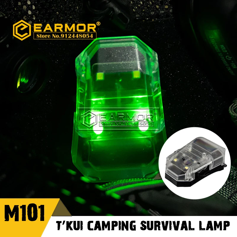 EARMOR F101 IPX8 waterproof airsoft helmet invisible survival light LED flash outdoor training camping survival light