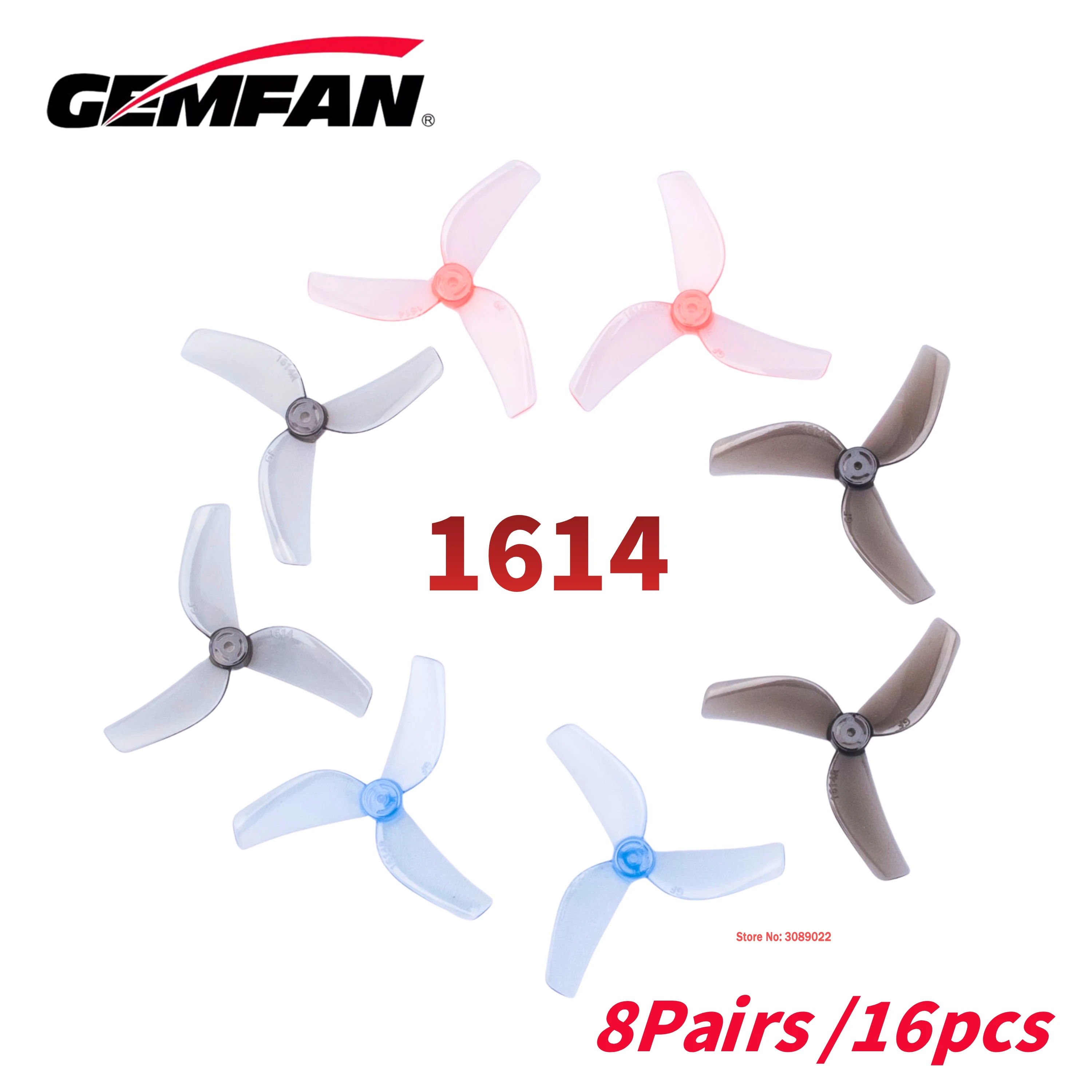 16PCS 8Pairs Gemfan 1614 40mm - Drone Rc Holder 评论和价格
