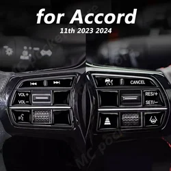 Car interior decoration accessories, steering wheel button stickers, DIY adhesive sequins for Honda Accord 11th 2023 2024