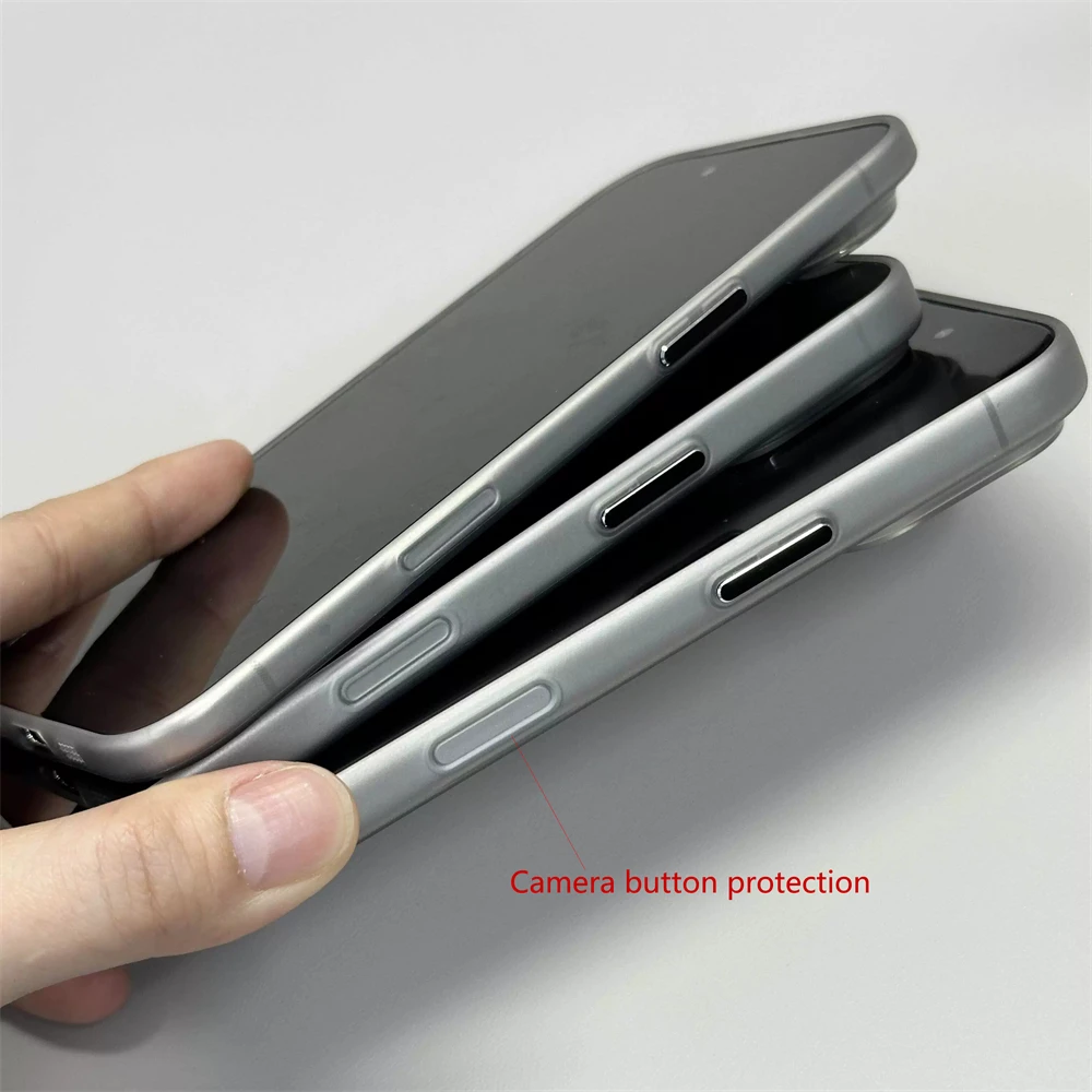 Ultra Thin Matte Translucent Soft TPU Case For iPhone 18 17 Pro Max Air 16 15 14 Plus 13 12 Button Camera Protection Slim Cover
