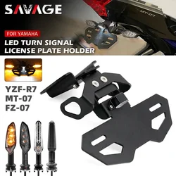 Fender Eliminator LED Clignotant Pour YAMAHA MT07 FZ07 YZF R7 2014-2024 MT-07 Moto Queue Planificateur Plaque Support Lumière trucs FZ