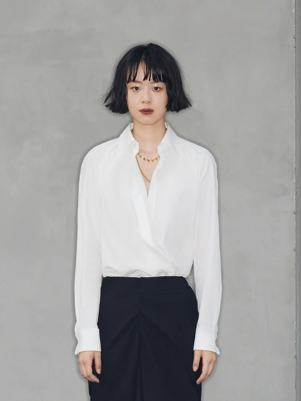 

Original Design Pure Cotton Lace Patchwork oulder Sve Commute White irt Eastern Urban Series Breathable Long Sve Po...