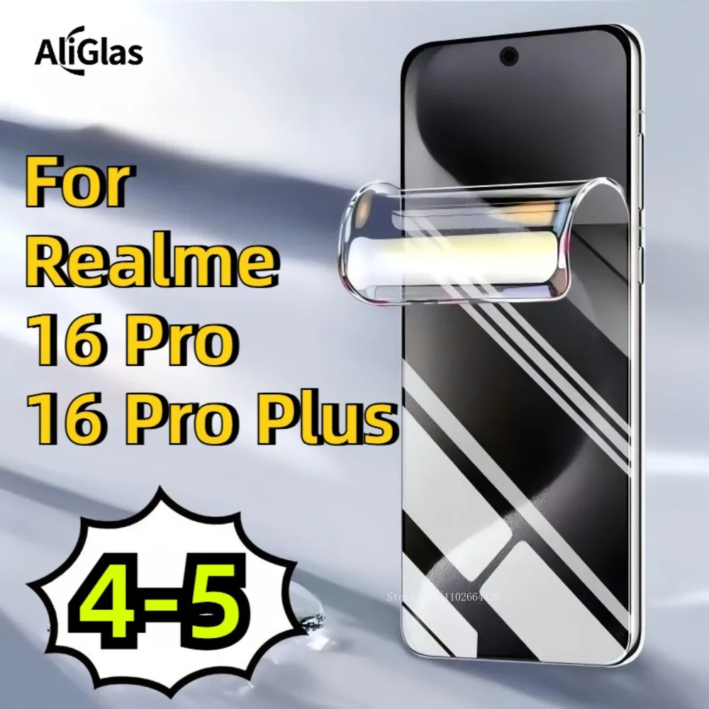 4-5 szt. Ultra Cienka Miękka Folia TPU do Realme 16 Pro Plus, Ultra Przezroczyste Folie Hydrożelowe, Ochraniacz Ekranu na Przednią Stronę Telefonu do Realme 16 Pro