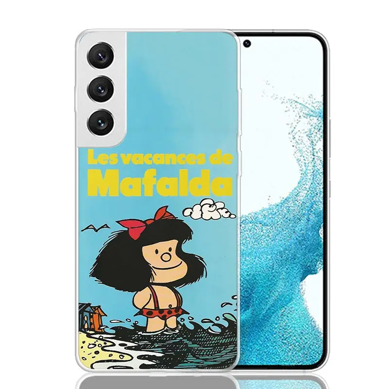 Mafalda Cartoon Phone Case For Samsung Galaxy S24 S23 S22 S21 FE S20 Ultra S10 Plus S10E S9 S8 + Art Customized Coque Capa