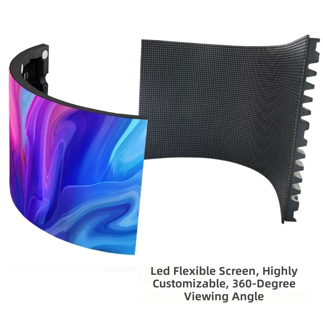 P1.25 Flexible LED Full Color Display High Performance Indoor Curved Arc Ribbon Double Sided Flexible Screen - view 3