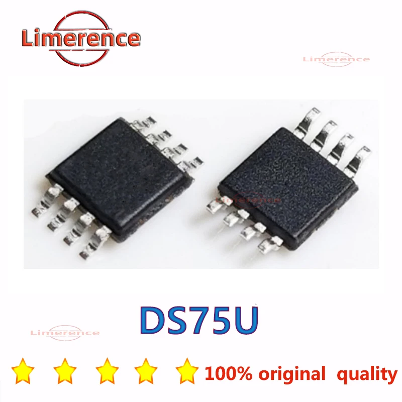 

(10-100 pieces/lot )100%New DS75 DS75U DS75U+T MSOP-8 100%New Original Computer Chip & IC