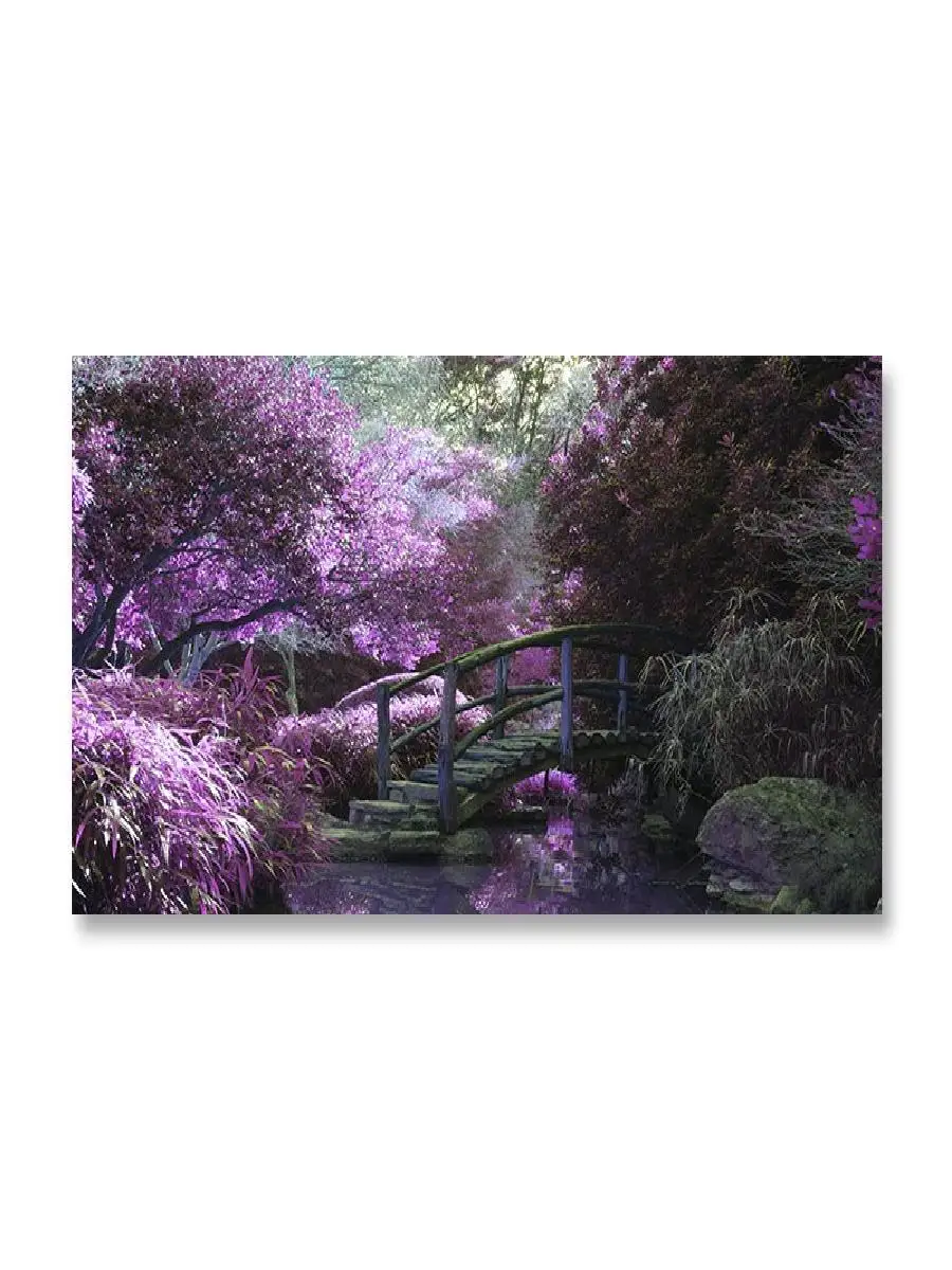 Lavender Field Canvas Wall Art Purple Flower Landscape Painting Modern Home Decor Poster for Living Room