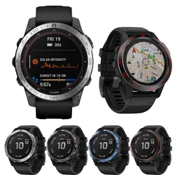 Stainless Steel Ring Cover For Garmin Fenix 7 7X tactix8 AMOLED epix Gen 2 Pro 47mm Smart Watch Metal Bezel Ring Sculptured Time