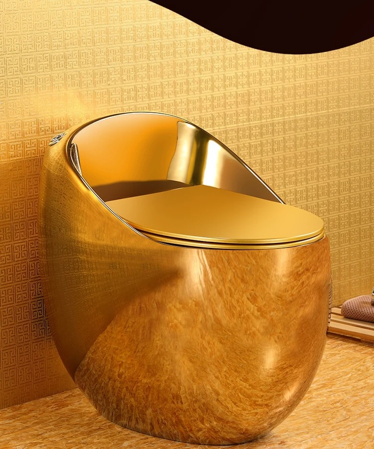 Personalized and creative golden toilet European-style gold-plated toilet color toilet local