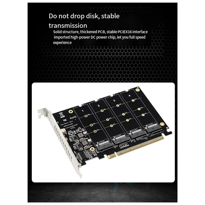 

AC57-PCIEX16 NVME PCB PH44 NVME 4-Disk Array Card PCIE Signal Split Array Card