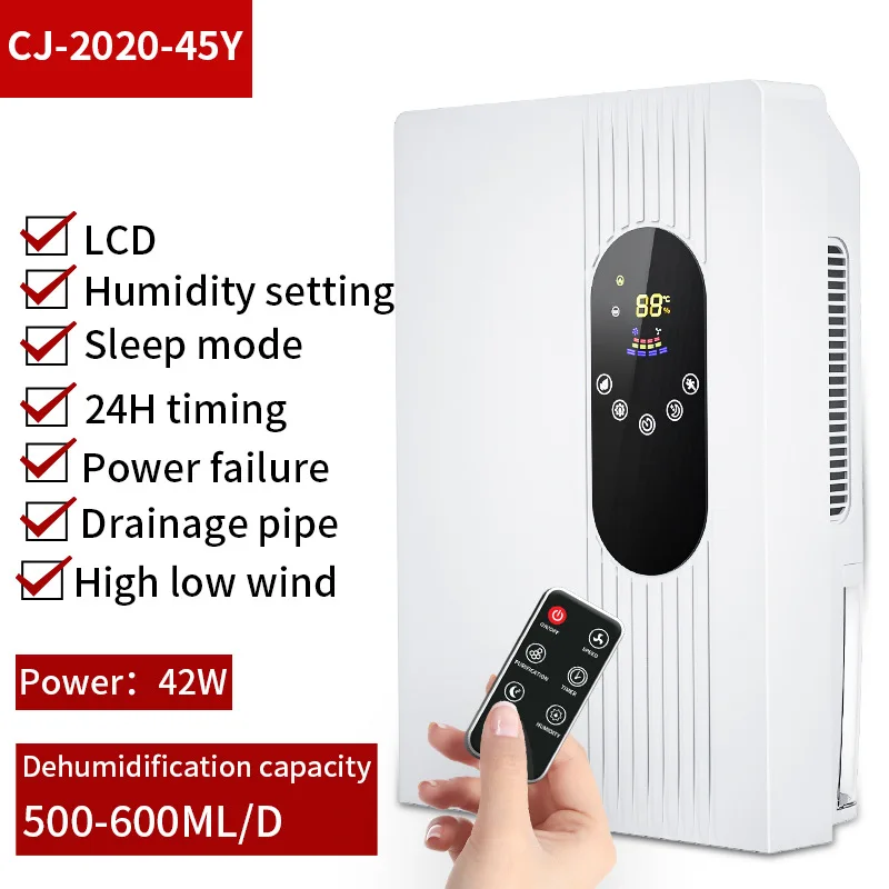 Electric Air Dehumidifier Home Bedroom Silent Dehumidifier Basement Moisture Absorption Dehumidifier Air Dryer